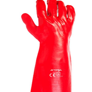 GUANTE PVC ROJO 14"